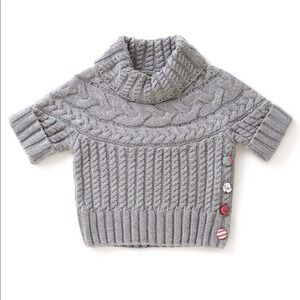 Matilda Jane Flaxen‎ Reese Crop Sweater Cable Knit Turtle Neck